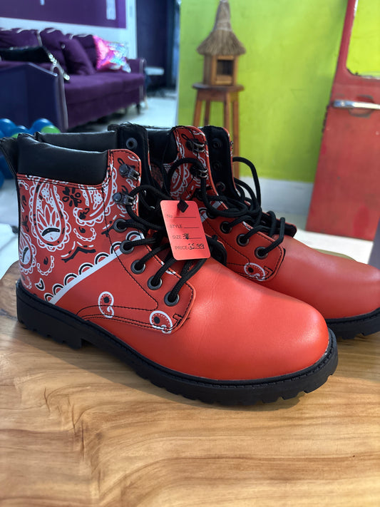 Red Bandanna Boots