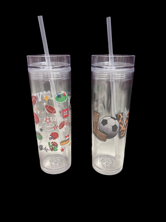 16oz Clear Plastic Tumbler CPT01299