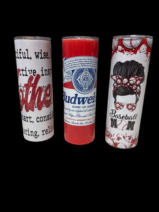 30oz White Skinny Tumbler WST02899